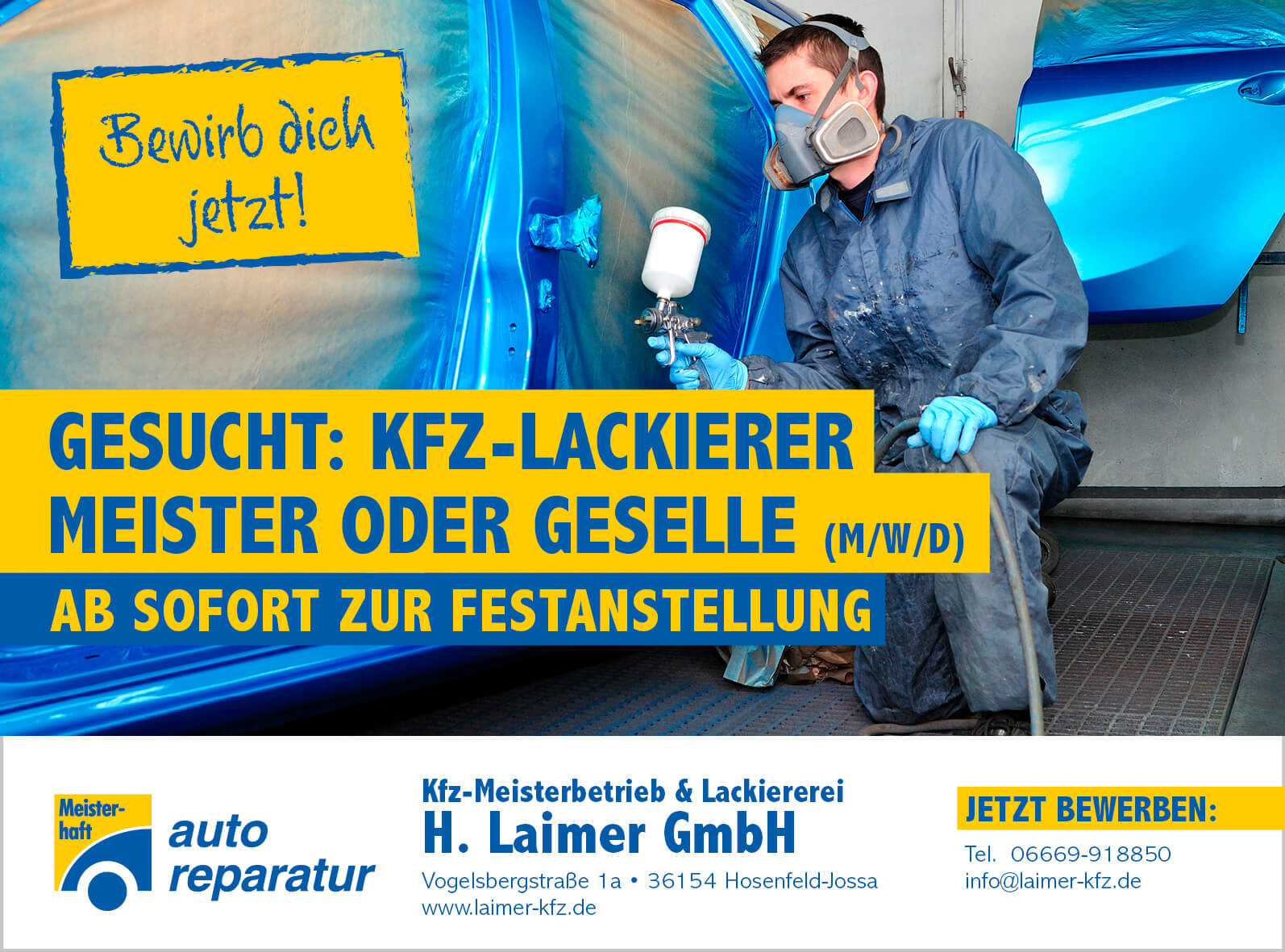 Stellenanzeige bei Kfz Laimer Stellenanzeige bei Kfz Laimer
